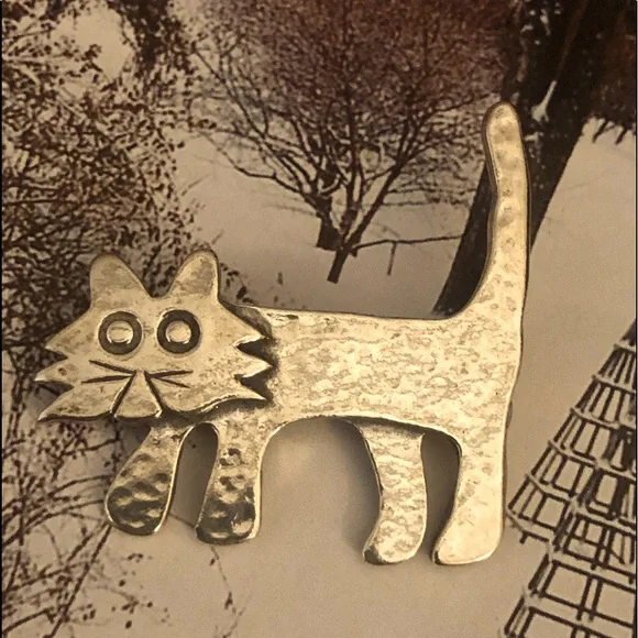Silpada Sterling Silver Feline Pin ๐ฑ - Picture 2 of 7